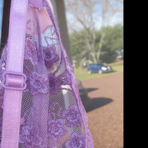 NWT sheer floral nighty panty set embroidered & sequin accents size S - Picture 7 of 14